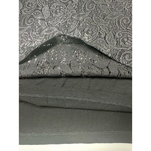 Canda Women’s Bohemian Romantic Tunic Top Silver Lace Pattern Size XL See Notes - Picture 9 of 11